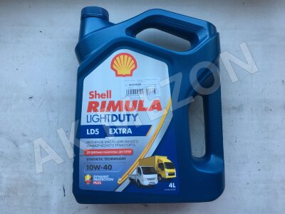 Масло моторное 10W40 (4 л) Shell Rimula LD5 Light Duty Extra