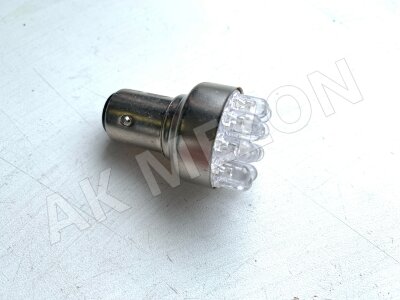 Лампа светодиодная 24V T25/5 12 диодов LED белая (BAY15d) (P21/5W) ДиаЛуч