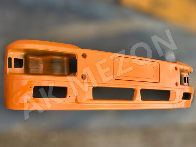 Бампер F2000 верх+низ оранжевый (металл) SHAANXI