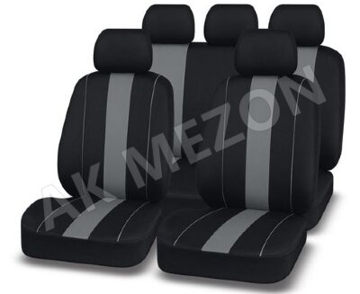 Чехлы на сиденья унив. Autopremier Activ Pro черно-серые, полиэстер, 2мм поролон, 2 молнии (9пр)
