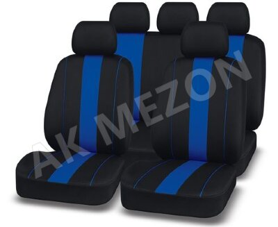 Чехлы на сиденья унив. Autopremier Activ Pro черно-синие, полиэстер, 2мм поролон, 2 молнии (9пр)