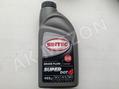 Жидкость тормозная DOT4 (455 гр.) SINTEC